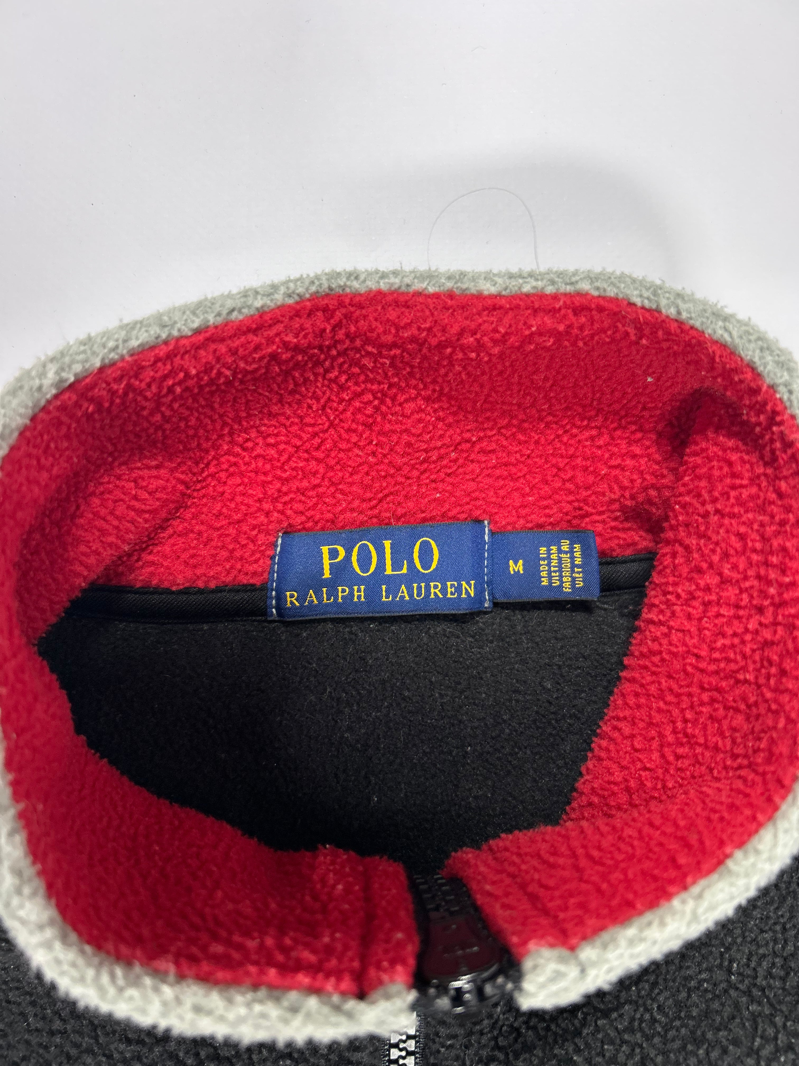 RARE Polo Ralph Lauren Vintage Zip-Fleece Black - (M)