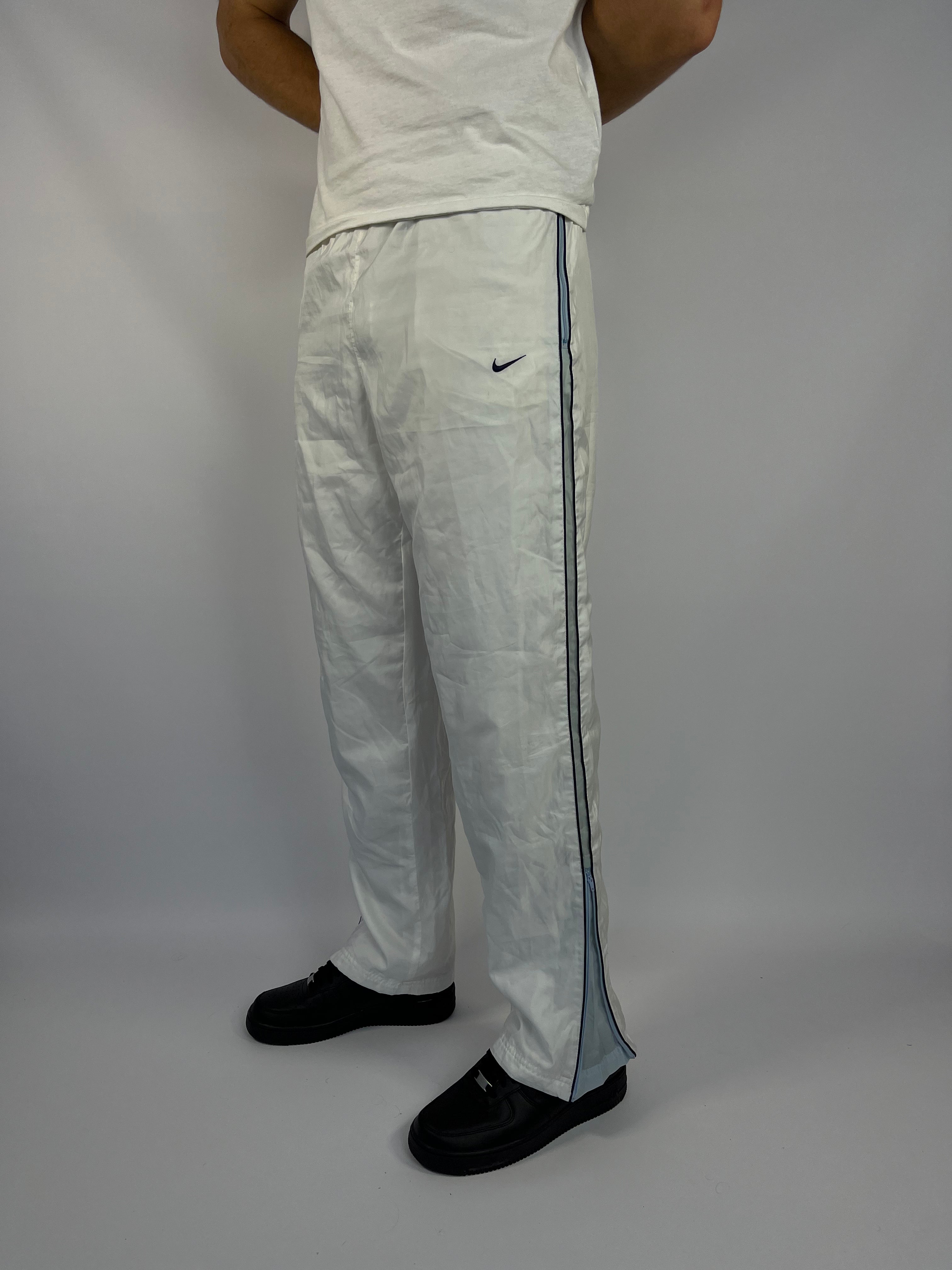 SUPER RARE Nike Vintage Trackpants White - (M)
