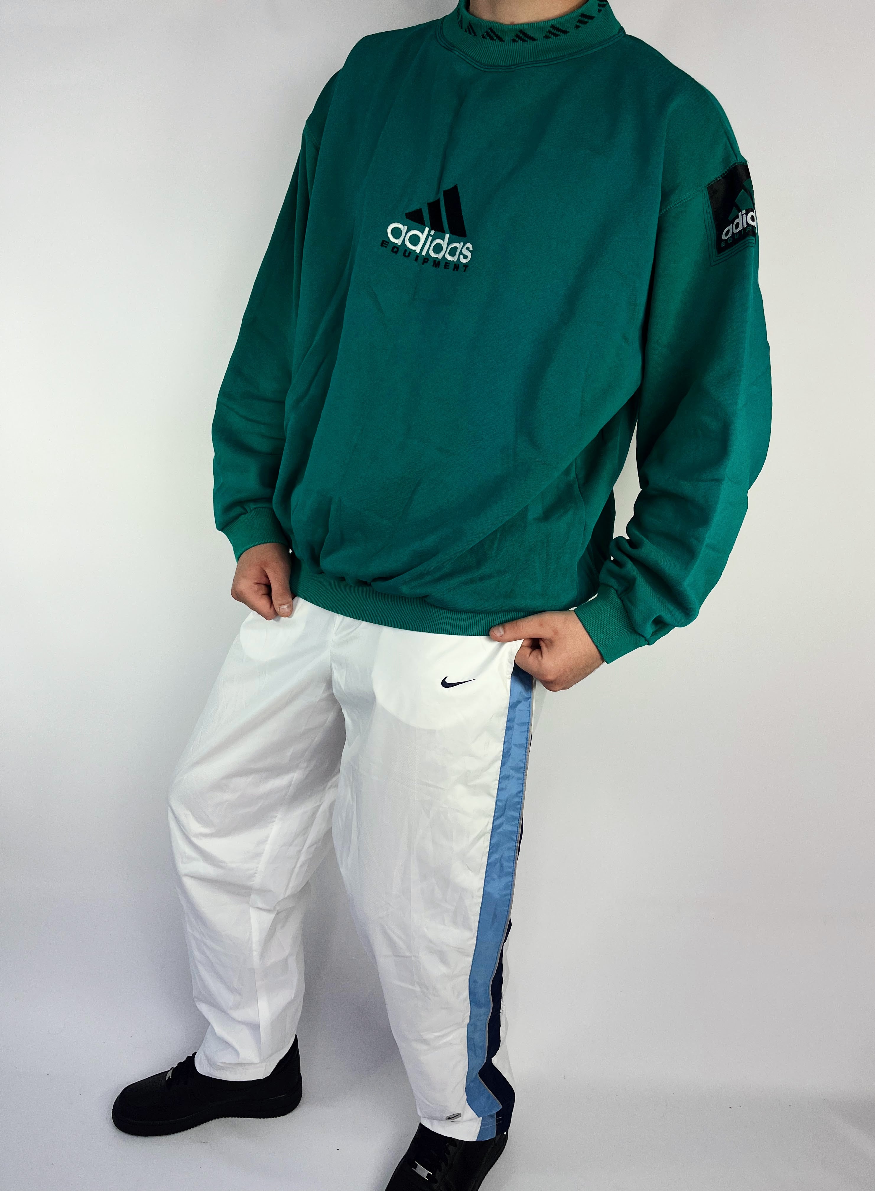 RARE Adidas EQUIPMENT Vintage Sweatshirt Green - (L)