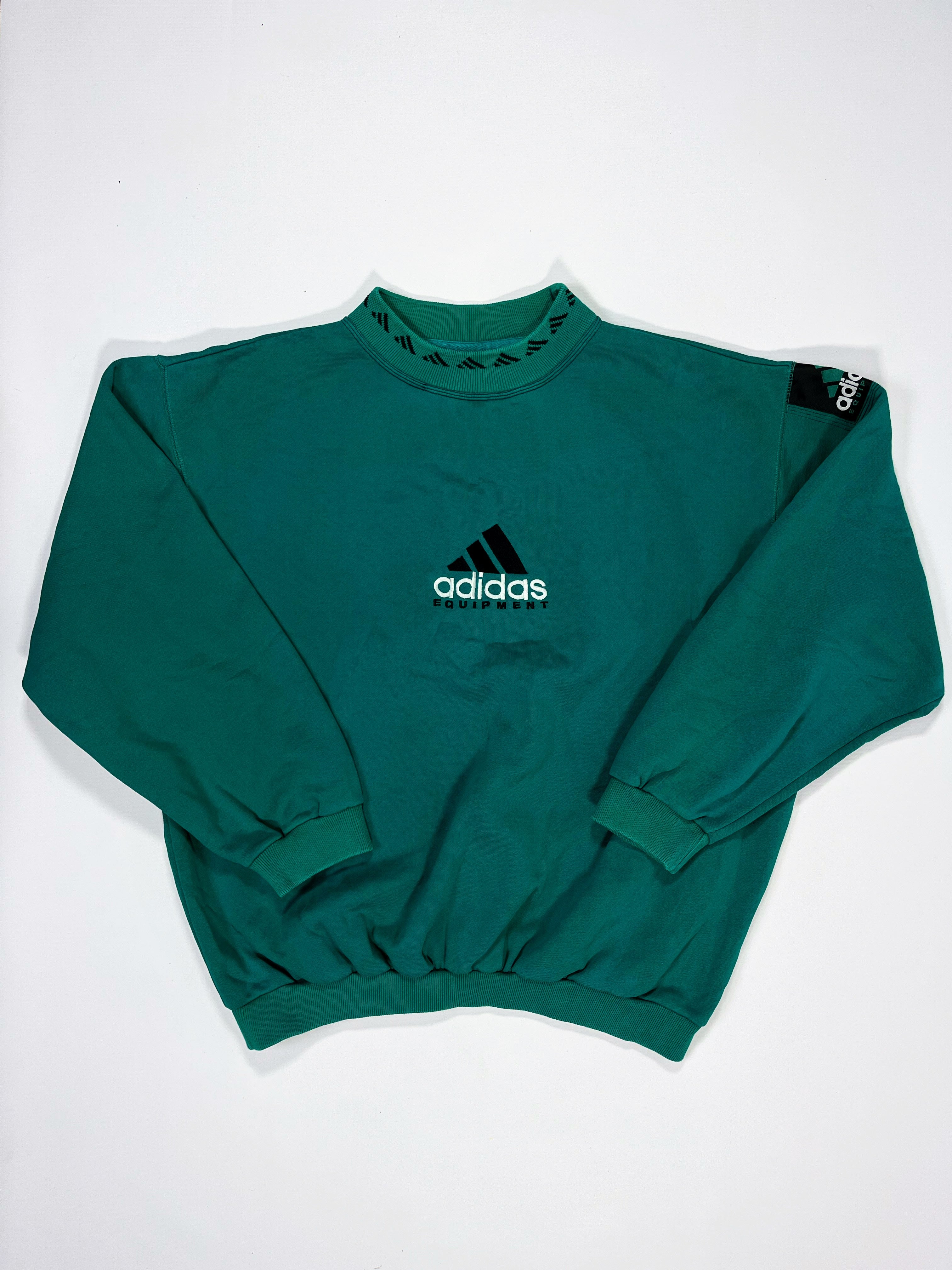RARE Adidas EQUIPMENT Vintage Sweatshirt Green - (L)