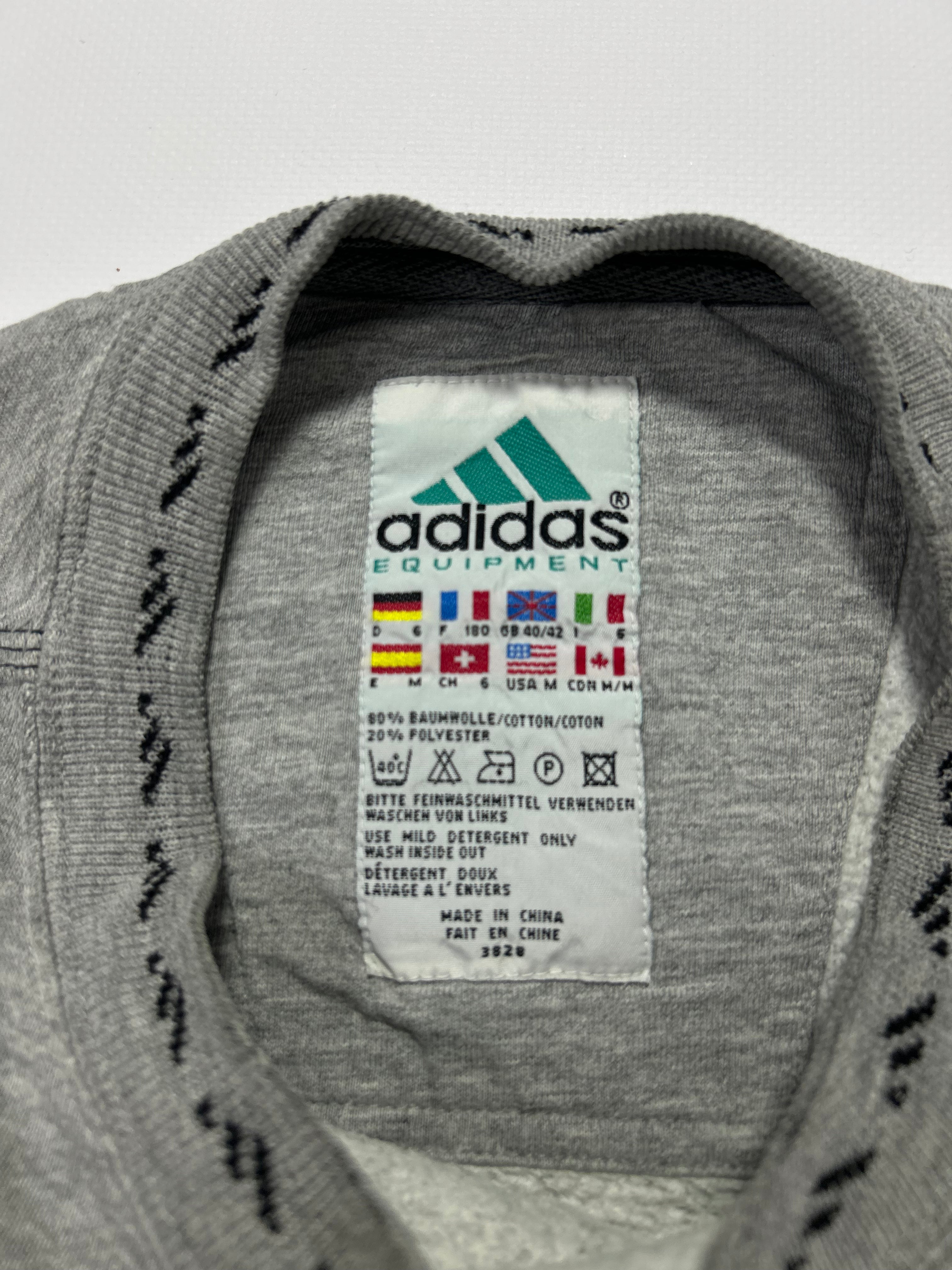RARE Adidas EQUIPMENT Vintage Sweatshirt Gray - (M)