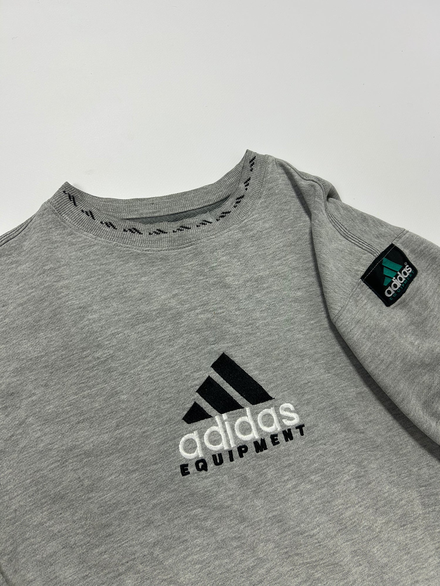 RARE Adidas EQUIPMENT Vintage Sweatshirt Gray - (M)