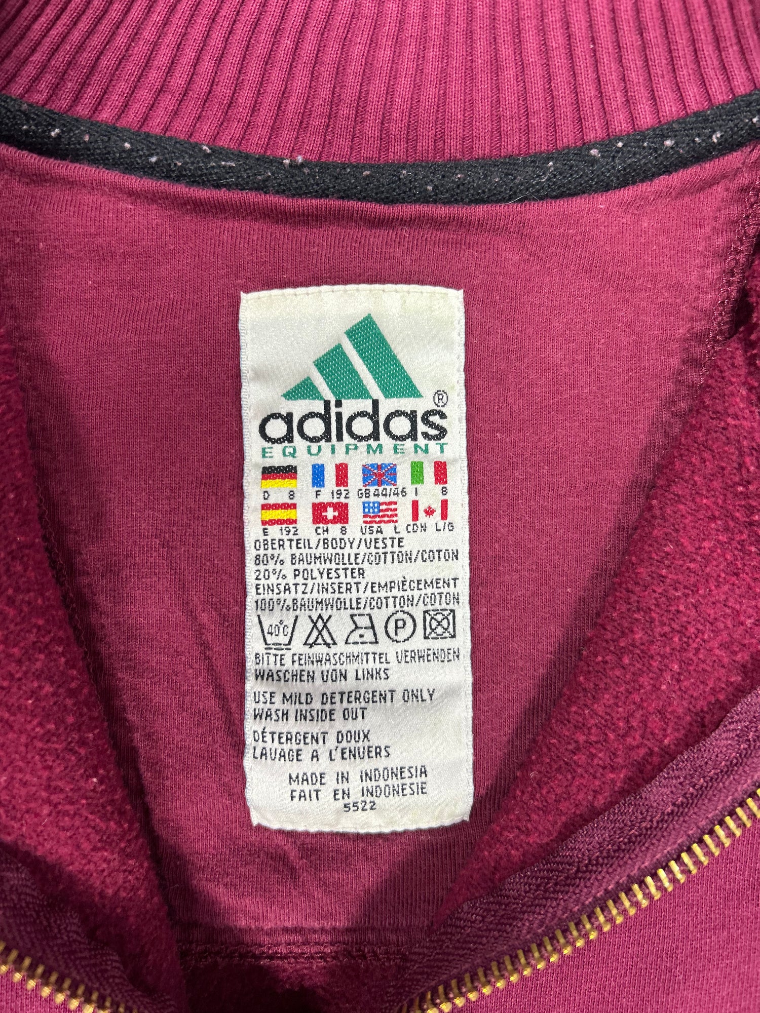 RARE Adidas EQUIPMENT Vintage Sweatshirt Red - (XL)