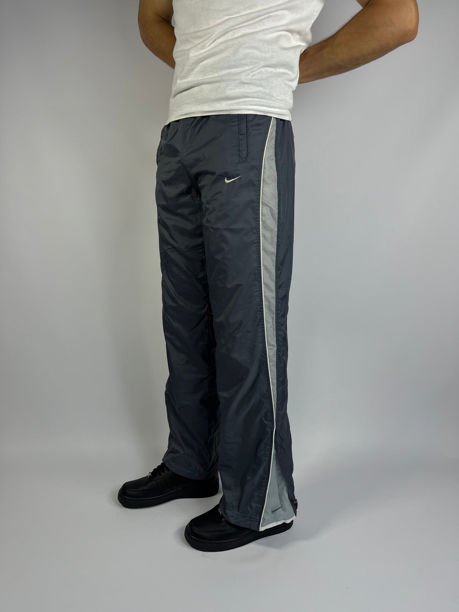 RARE Nike Vintage Trackpants Gray - (M)