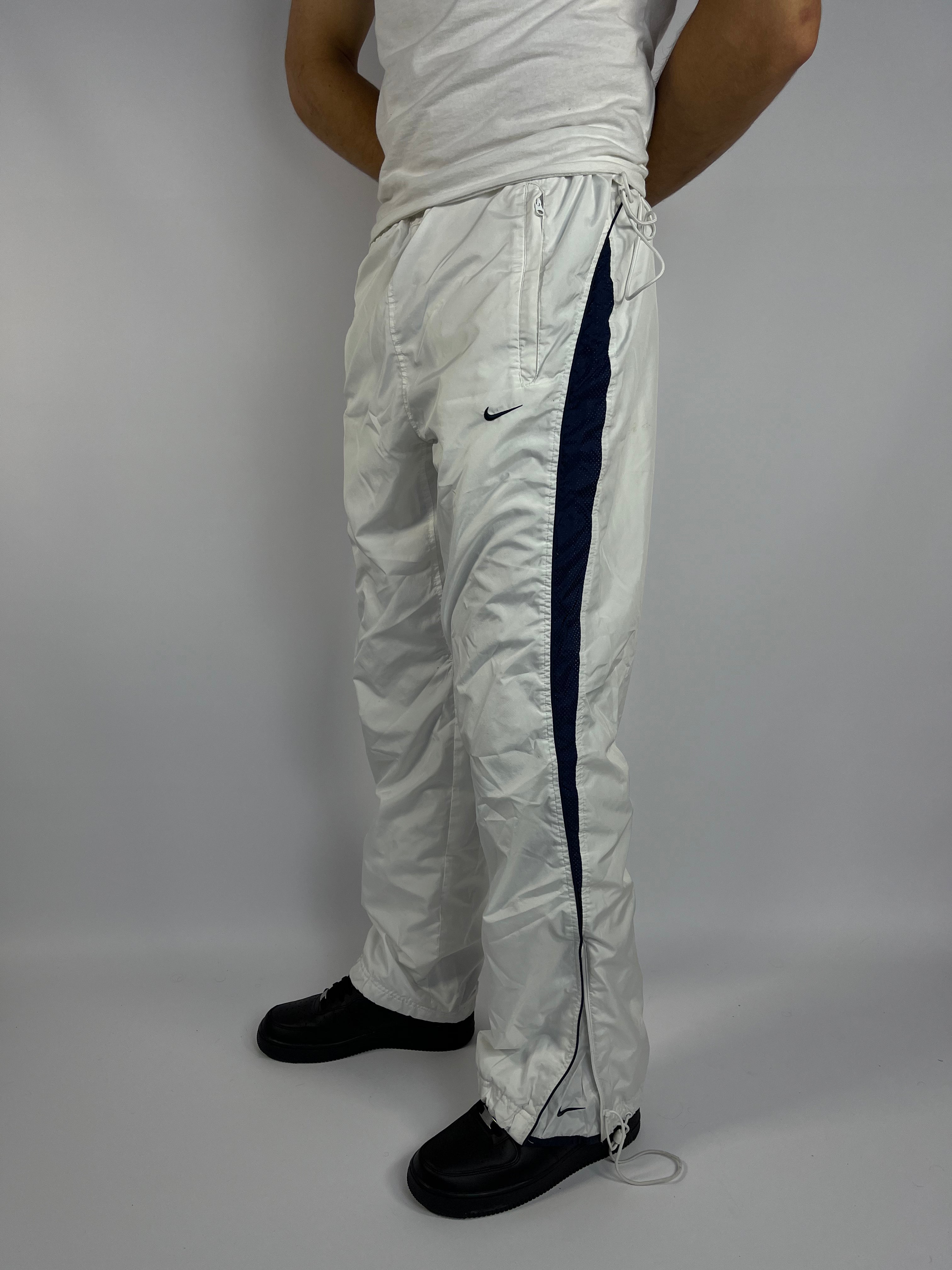 SUPER RARE Nike Vintage Track Pants White - (L)