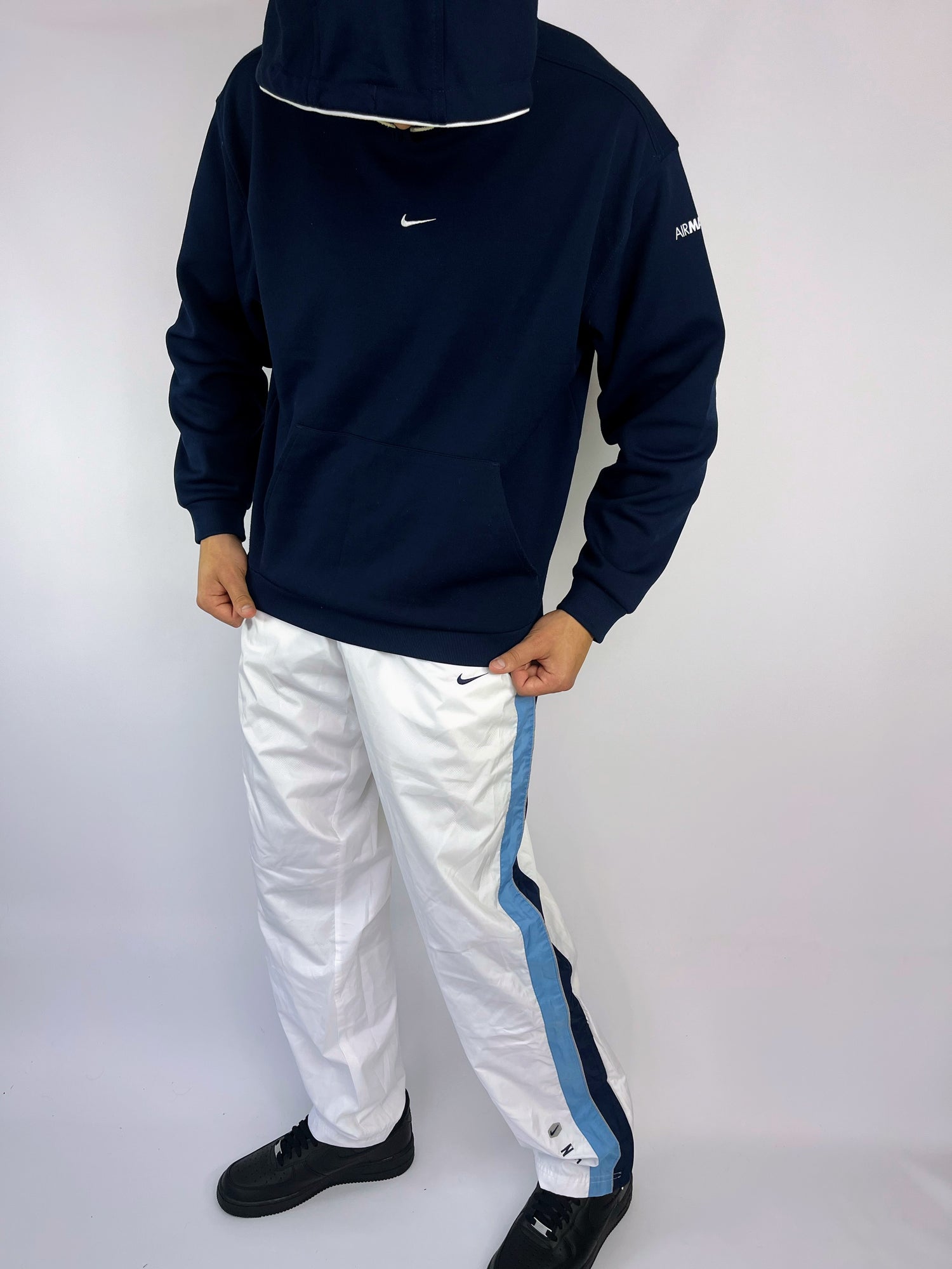 RARE Nike Vintage Hoodie Navy - (M)