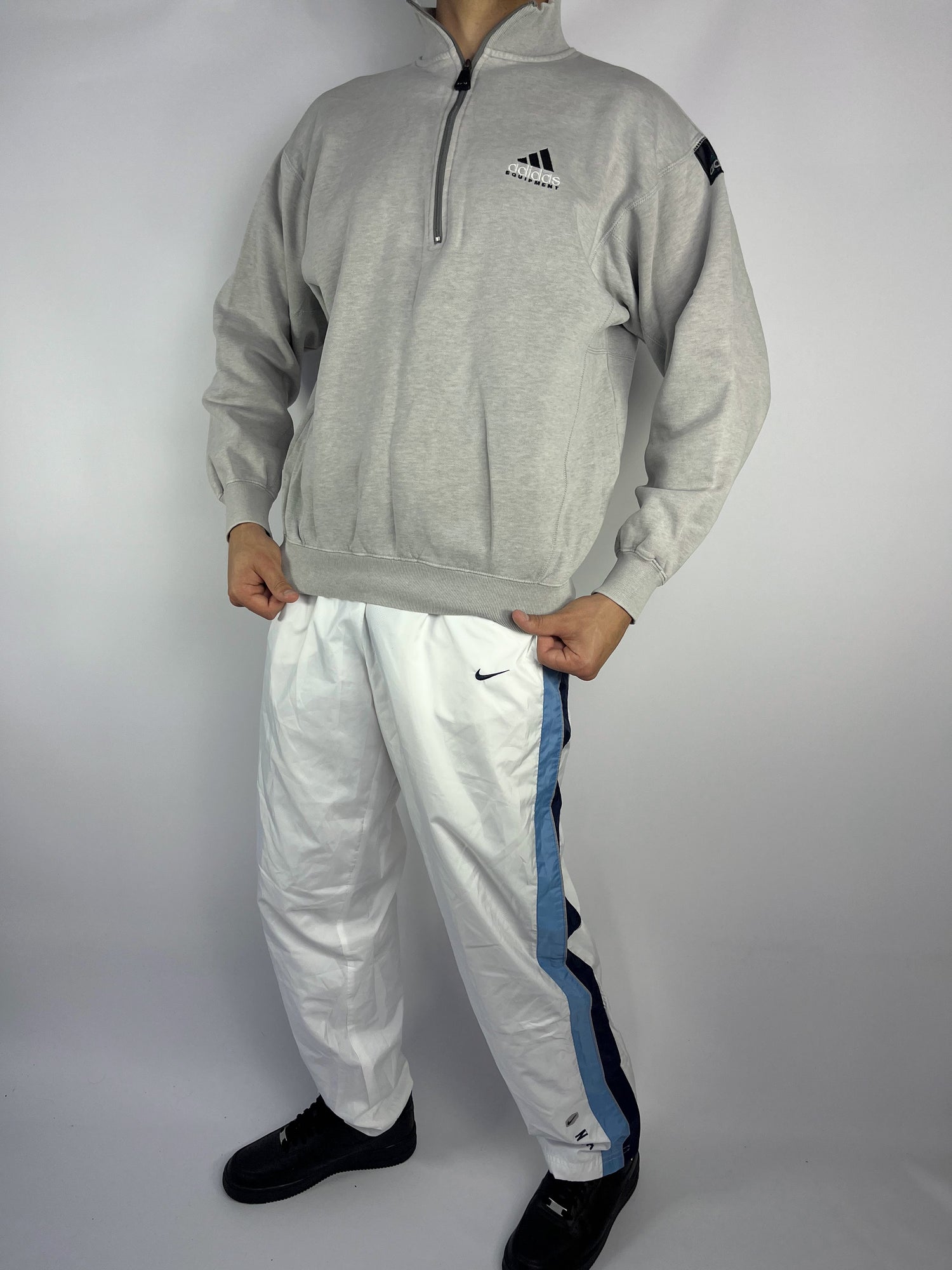 RARE Adidas EQUIPMENT Vintage Sweatshirt Gray - (M)