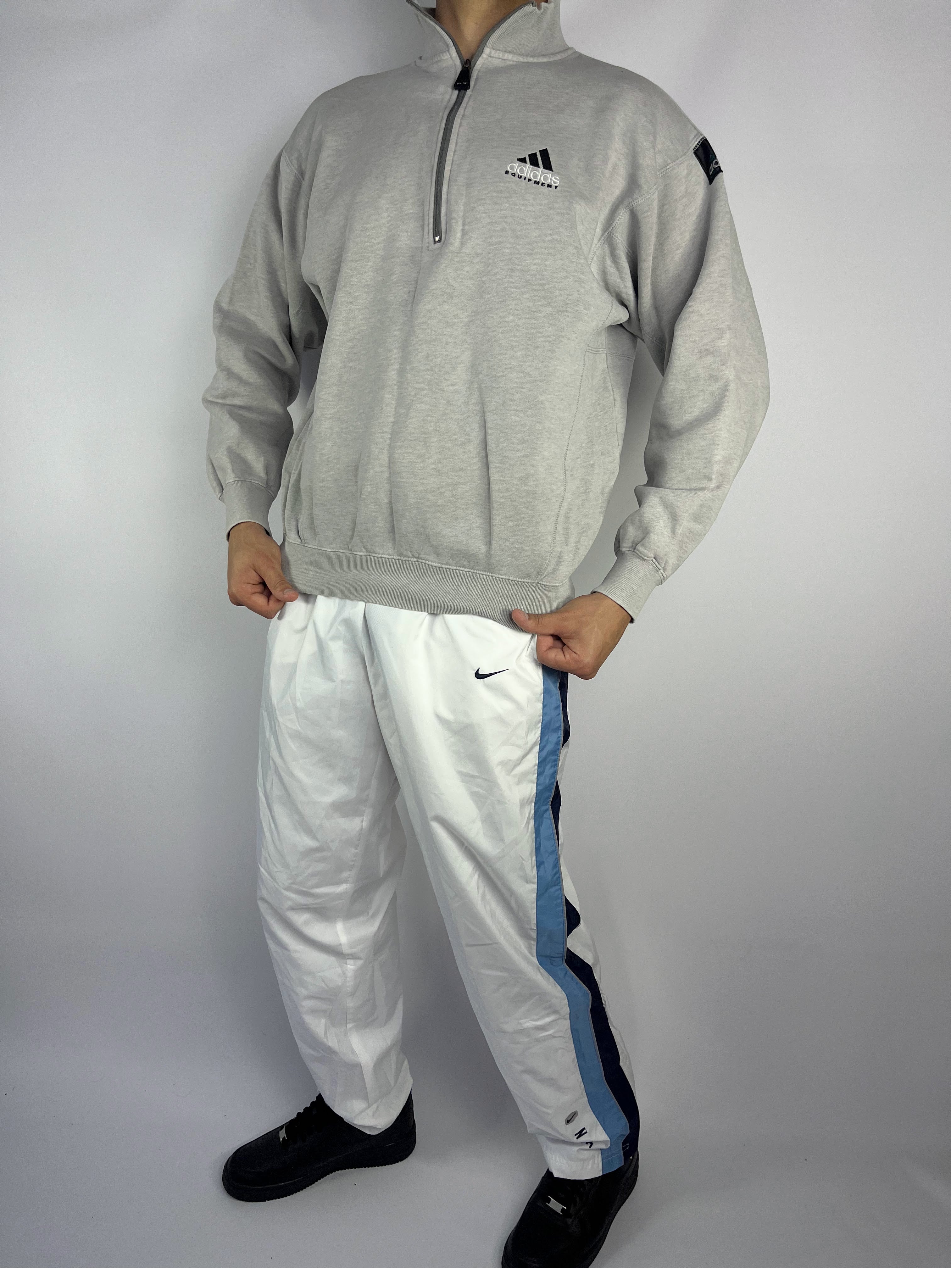 RARE Adidas EQUIPMENT Vintage Sweatshirt Gray - (M)