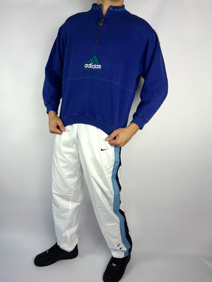 RARE Adidas EQUIPMENT Vintage Sweatshirt Blue - (S)