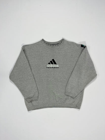 RARE Adidas EQUIPMENT Vintage Sweatshirt Gray - (M)