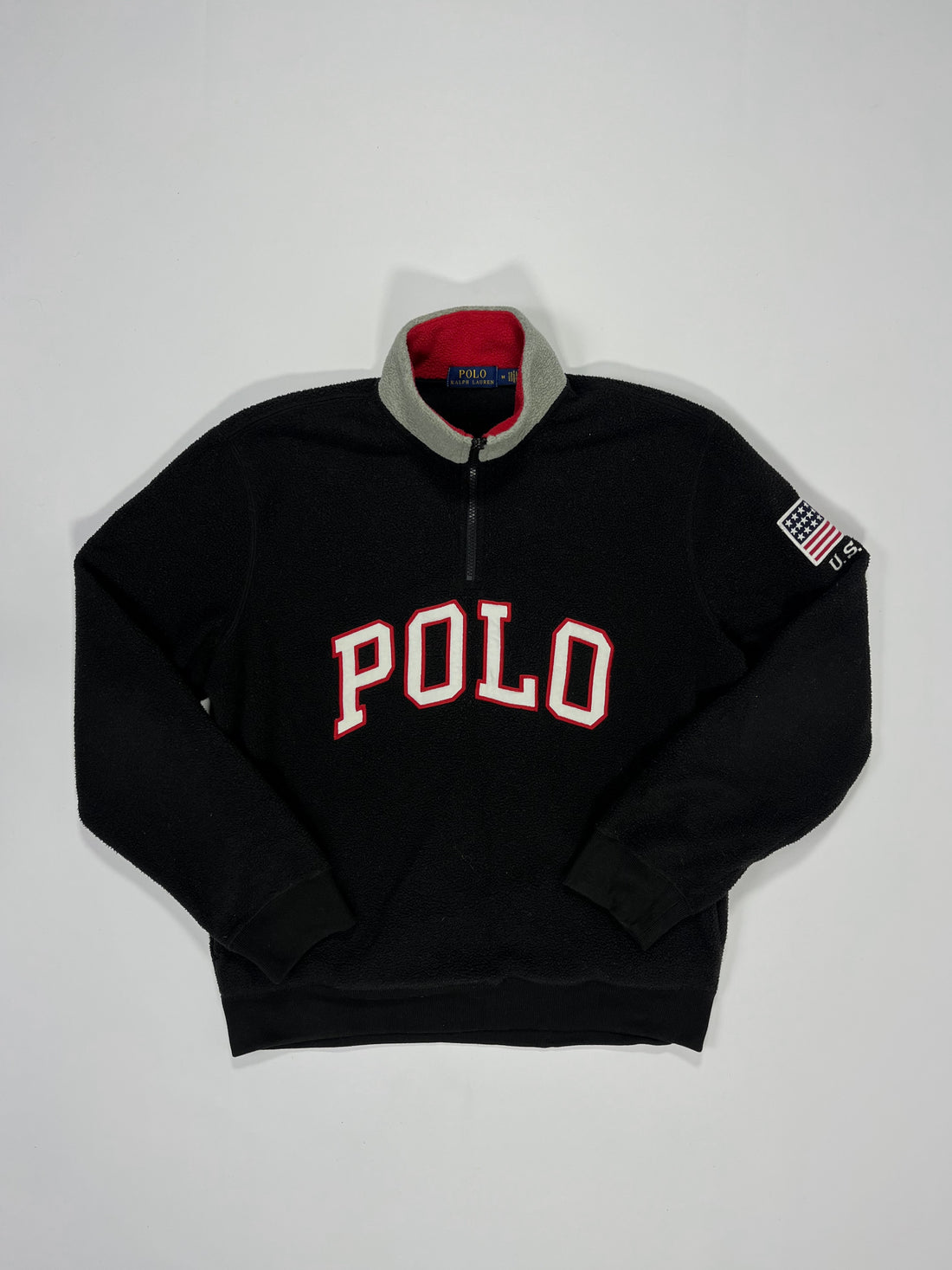 RARE Polo Ralph Lauren Vintage Zip-Fleece Black - (M)