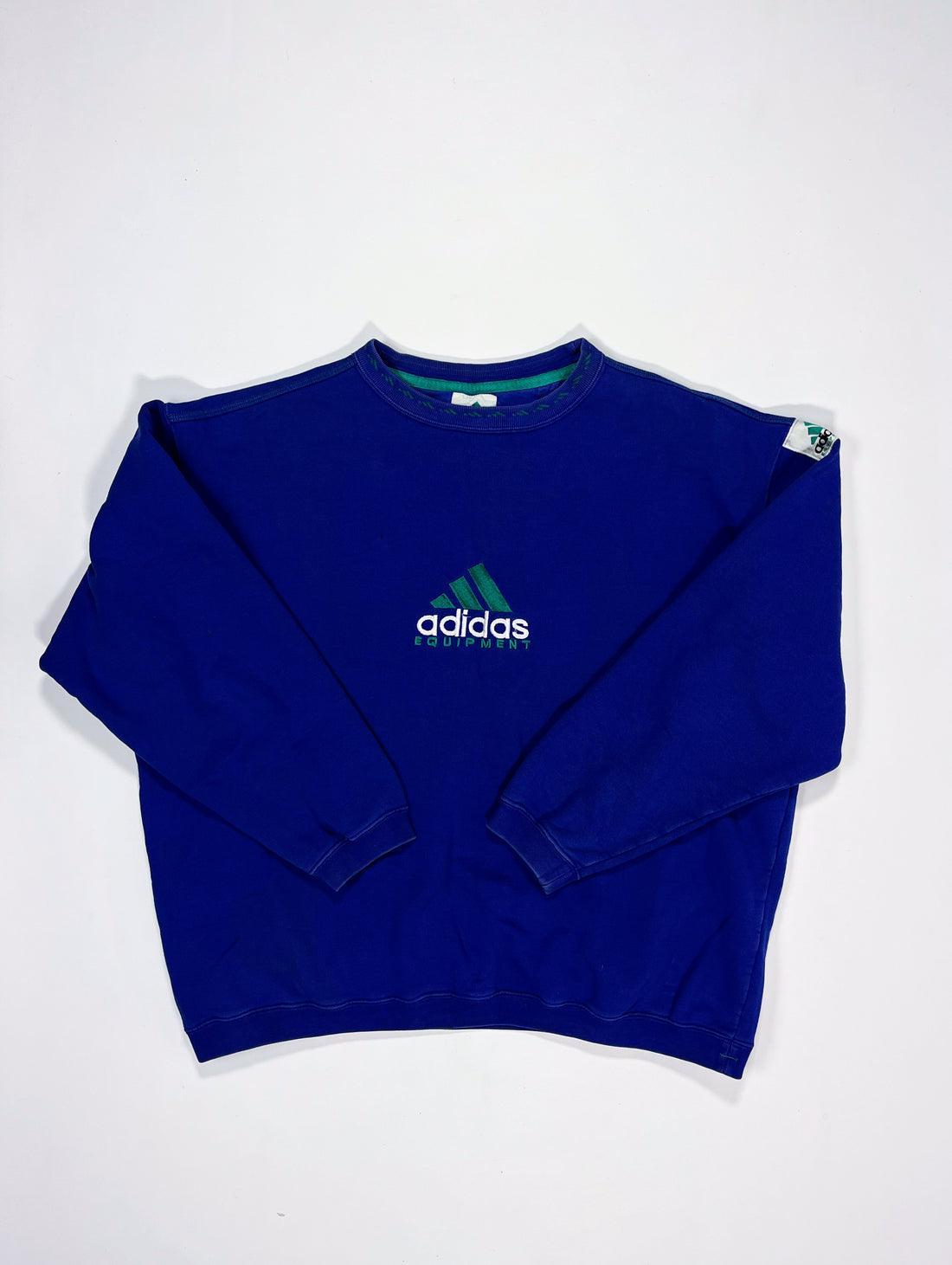 RARE Adidas EQUIPMENT Vintage Sweatshirt Blue - (XL)