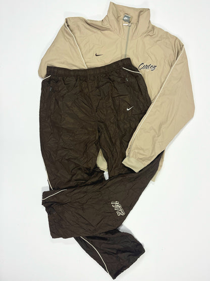 SUPER RARE Nike CORTEZ tracksuit Brown - (XL)