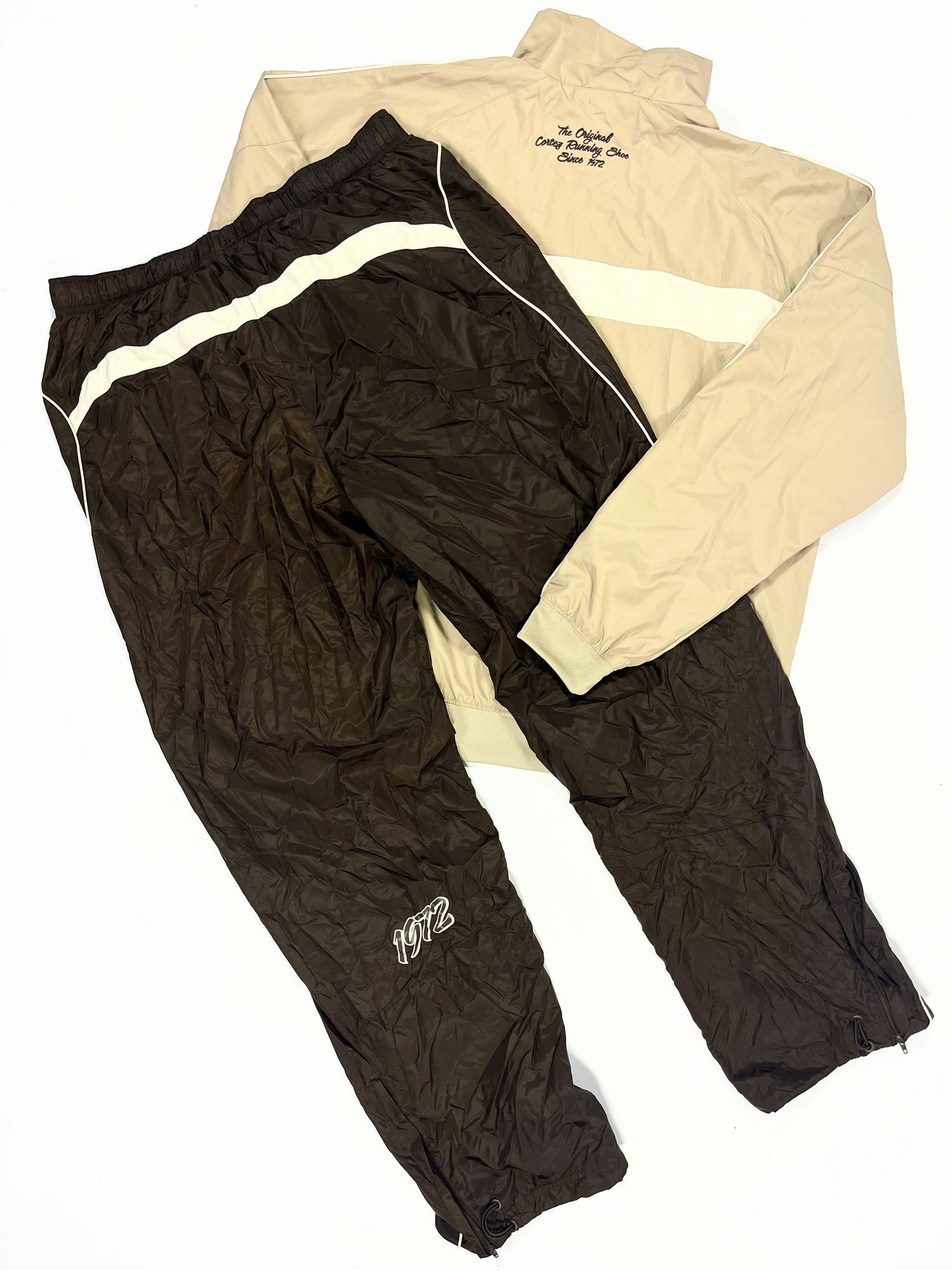SUPER RARE Nike CORTEZ tracksuit Brown - (XL)