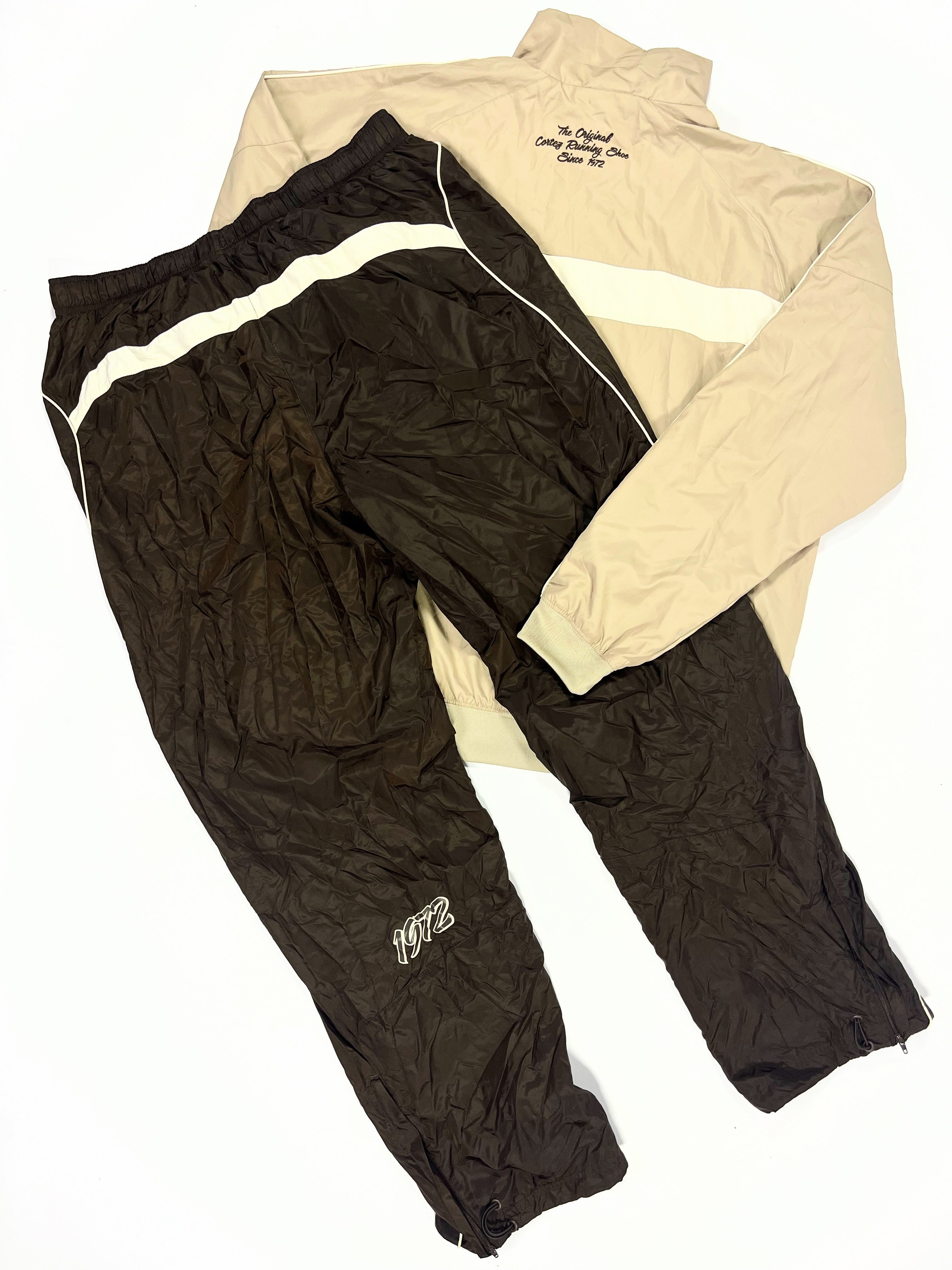 SUPER RARE Nike CORTEZ tracksuit Brown - (XL)
